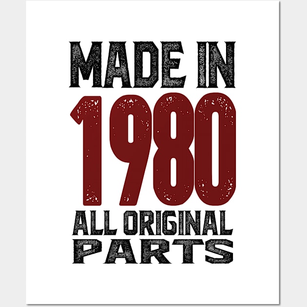 Made in 1980 Wall Art by C_ceconello